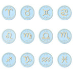 LiQunSweet 12 Pcs Silicone Focal Beads Rubber Silicone Beads Round Twelve Constellations 12 Zodiac Signs Bead Charms for Bracelet DIY Keychain Making Craftings Necklace Lanyard - color: Zodiac Signs Silicone Bead_12 Pcs