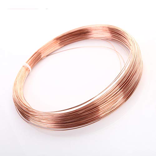 99.5% Pure Copper Wire Round Bare Copper Wire,9 Gauge Jewelry Making Beading Floral Craft Wire (Length 3.28Ft)