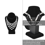 MOOCA Jewelry Display Set, Necklace Display Bust, Earring Organizer, Ring Holder Stand for Showcase and Store, Premium Fabric - color: 4) 9 piece. Black Velvet