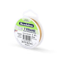 Beadalon 7 Strand Bead Stringing Wire, .015 in / 0.38 mm, Gold Color, 30 ft / 9.2 m - color: Gold, style: .015 in / 0.38 mm , 30 ft / 9.2 m