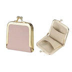 Royal Bagger Genuine Cow Leather Ultra-Slim Mini Jewelry Box, Ring & Necklace Storage, Slim Coin Purse with Kiss Lock for Women 3120 (Light Pink) - color: Light Pink