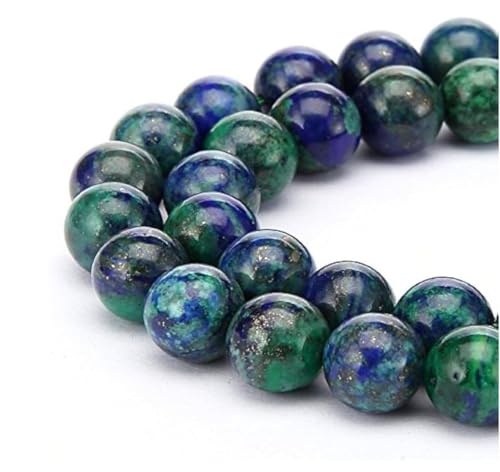 90pcs Adabele Natural Lapis Chrysocolla Healing Gemstone 4mm (0.16 inch) Small Round Beads Gem Stone Spacer for Craft Jewelry Making GF1-4 - color: Lapis Chrysocolla, size: 4mm (90pcs/1 Strand)