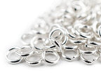 The Bead Chest Silver 4mm Round Open Jump Rings, Pack of 100 - color: Silver, size: 4mm