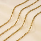 Jabogrii 16.4 Feet Gold Stainless Steel Jewelry Making Chain Bulk Craft Twisted Chain on Spool with Lobster Clasps and Jump Rings for Jewelry Making - color: Twisted Gold
