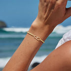 Mothers Day Gifts - Beaded Bracelets for Women 14K Silver Gold Plated Stretch Handmade Ball Bracelets Cute Charm Bracelet Dainty Stackable Cross Heart Bow Wave CZ Circle Trendy Jewelry Easter Gifts - color: zirconia-square