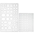 FUNSHOWCASE Cabochon Gem Silicone Mold 2 Trays for Resin Casting Jewelry Making - color: 176 Cavities 38 Designs