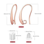 Rose Gold Plated Earring Hooks, 230PCS Earring Findings with Earring Backs for Jewelry Making Hypoallergenic Ear Wires Fish Hook for DIY Earrings Bulk Pack - color: Rose Gold-Big Earing Hooks
