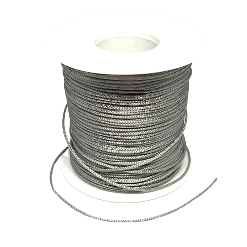 1.0 mm Polyester Cord Beading Thread for DIY, Multi Colors Options Macrame Friendship Necklace, Bracelet Jewelry Making String, Craft Making Accessories (Silver, 1.0 mm) - size: 1.0 mm