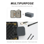 Travel Jewelry Case Large, Jewelry Box Large Jewelry Travel Organizer Jewelry Case with Handle, Best Gift for women Girls, Grey - color: A Modern Grey