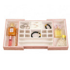 Jewelry Organizer for Drawer, Retractable Jewelry Drawer Organizer Inserts, Leather Storage Display Case Storage Containers Box in Dresser