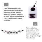 240pcs Opaque Acrylic Letter M Cube Beads White Plastic Alphabet Loose Spacer Square Beads 4-5mm for DIY Name Bracelet Necklace Jewelry Crafts Making Hole: 1.8mm - color: Letter M#White and Black