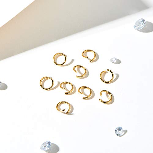 DanLingJewelry 200 pcs 304 Stainless Steel 21 Gauge Open Jump Rings 6mm for Jewelry Making Connectors Jewelry Finding Golden Color - color: 200 pcs - ф6mm δ 0.8mm - Golden