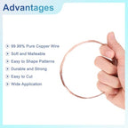 uxcell Pure Copper Wire 99.99% 30 Gauge 10m/33ft Tarnish Resistant | 0.25mm Pure Copper Soft Craft Copper Wire,for Jewelry Making Beading DIY Crafts Supplies,Copper - size: 30 Gauge 0.25mm