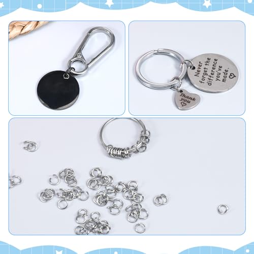 600 PCS 5/32" Silver Tiny Jump Rings, Small Open Jump Rings Single Loop Split Jumps Ring Metal Jewelry Findings for Necklaces Bracelets Earrings Crafts Decorations DIY Jewelry Making Replacement