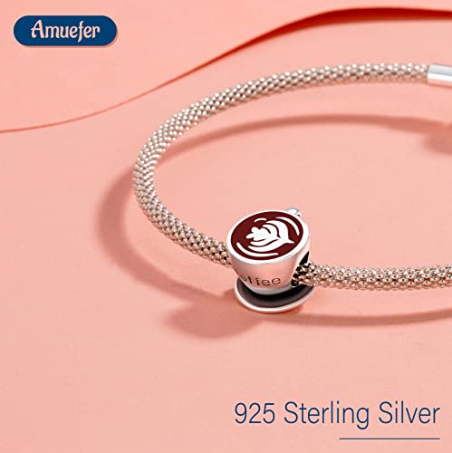 S925 Bead Dangle Charms for Bracelets Necklaces, Compatible with Pandora, Jewelry Making - style: Cup of Coffee Charm
