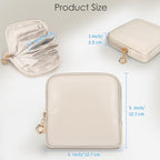 SITHON Small Travel Jewelry Case with Ring Holder, Mini Velvet Jewelry Pouch Bags, Compact Storage Organizer for Bracelet Necklaces Earrings Travel Essentials, Mother’s Day Gifts (Cream White) - color: Cream White