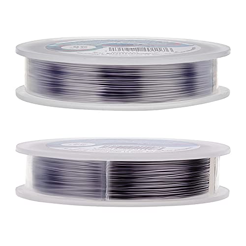 BENECREAT 24 Gauge Gunmetal Craft Wire, 98 FT Tarnish Resistant Copper Wire for Jewelry Making, Beading, Wire Wrapping, DIY Crafts, Model Building (0.51mm, Dark Gray) - color: Gunmetal, size: 24-gauge(98-feet/33-yard)