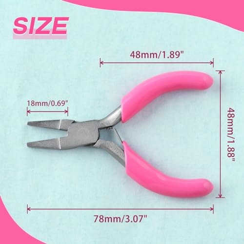 SPEEDWOX 3 Inch Duckbill Mini Flat Nose Pliers for Jewelry Making - Small Pliers, Smooth Jaw, Jewelry Tool - style: Duckbill Pliers