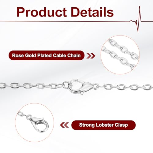 HARFINGTON 20 Pack 18 Inch Necklace Chains Bulk 2.5mm Silver Plated Cable Chains with Lobster Clasps for Jewelry Making - color: Silver, size: 18 Inch x 2.5mm