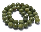 AD Beads Natural Gemstone Smooth Round Loose Beads 15“ 6mm 8mm 10mm (8mm, Chinese Sinkaing Jade) - color: Chinese Sinkaing Jade, size: 8mm
