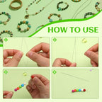 UOOU 32 Pcs Beading Needles Set, 8 Sizes Big Eye Bead Needles, Twist Beading Needles for Seed Beads, Jewelry Making - color: Silver-32 Pcs