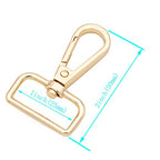 JWBIZ 15 Pcs D Ring Swivel Lobster Claw Clasp, Push Gate Snap Hooks Trigger Clips(Gold, 1 inch) - color: Gold, size: 1 inch