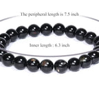 8mm Natural Gemstone Stretch Bracelet, Handmade Unisex Crystal Bracelets for Meditation, Yoga, Spiritual Healing & Positive Energy - color: Black Tourmaline