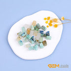 GEM-Inside 28Pcs 8x12mm Natural Blue Chrysocolla Stone Gemstone Faceted Freeform Tube Column Chakra Beads for Jewelry Making Full 15" Strand Power Energy Healing - color: Blue Chrysocolla