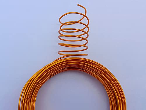 15 Gauge Anodized Aluminum Wire 49 Feet for Jewelry Making Craft DIY（1.5mm,Dark Gold,41517） - color: Dark Gold, size: 15 Gauge