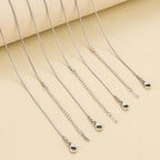 SMYHTGLIF 12 Pack Stainless Steel Box Necklace Chain Bulk Silver DIY Craft Jewelry Necklace Chain for Women Men - color: Silver Box, size: 20 Inches