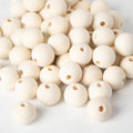 100pcs Wooden Beads for Crafts 25mm Natural Unfinished Bulk Large Beads for Garland Macrame Jewelry Making & DIY Farmhouse Decor (25mm) - size: 25mm