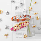 AUEAR, 52 Pack Silver Gold A-Z 8mm Full Rhinestone Slide Charms Crystal Alphabet Letter Alloy for Bracelets Necklace Wristbands DIY Jewelry Making - color: Silver & Gold, size: 52 Pack