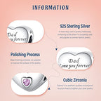 Mothers Day Birthday Number Love Family Friendship Graduation Auntie Grandma Dad Mom Charms for Pandora Bracelets Necklaces, Gifts Women, for Anniversary Valentines Christmas - style: Dad Charm