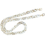 Aumey Clear White Black Brown Acrylic Chain Clutch Purse Strap Handles Bag Handbag Purse Replacement Chains 40 Inches - color: Beige