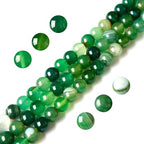 100pcs 6mm Green Stripe Agate Beads Natural Gemstone Beads Round Loose Beads for Jewelry Making - color: Green Stripe Agate, size: 6mm
