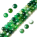 100pcs 10mm Green Stripe Agate Beads Natural Gemstone Beads Round Loose Beads for Jewelry Making - color: Green Stripe Agate, size: 10mm