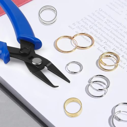 Jump Ring Opener-Finger-Tools with Split Rings Pliers, Jump Rings Pliers & Jumps Ring Tool for Jewelry Plier Tool, Stainless Steel Jewelries Tools for Jewelry Making Circle