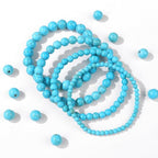 Vinswet 4pcs Beaded Bracelets for Women,Natural Healing Crystal Gemstones Bracelet,Anxiety Stress Relief Bracelet Handmade purple Jewelry Gifts for Women - color: Green Turquoise