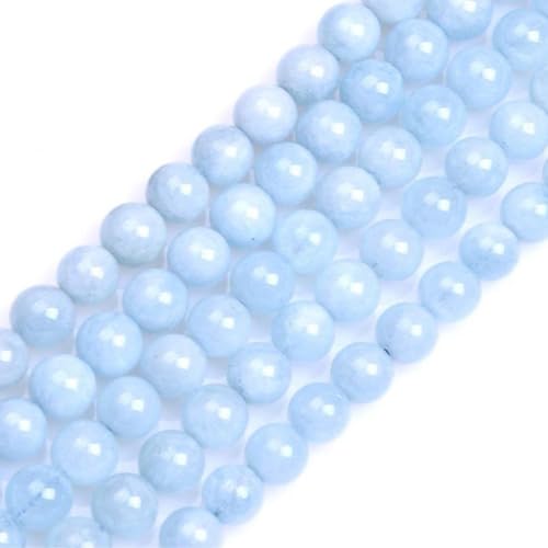 120pcs Adabele Natural Aquamarine Crystal Blue Quartz Healing Gemstone 6mm Round Beads Gem Stone Spacer for DIY Craft Jewelry Making GS21-6 - color: Aquamarine Blue Quartz, size: 6mm (120pcs/2 strands)