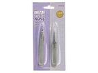 The Beadsmith Mini Tweezer Set – Includes #5 and Split Ring Styles – 3-Inches, Purple Comfort Grip Handle, Single Leaf Spring, Polished Steel Head – Tools for Jewelry Making - style: Tweezer Set