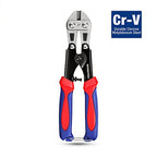 WORKPRO Mini Bolt Cutter 8-inch, Spring Loaded Small Heavy Duty Wire Cable Cutter, Snips Clippers with Soft Anti-Slip Handle - size: 8-inch/210mm, style: Bolt Cutter