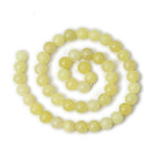45PCS 8mm Natural Yellow Lemon Jade Gemstone Round Loose Beads for Jewelry Making DIY Findings 1 Strand 15" - color: Lemon jade, size: 8mm