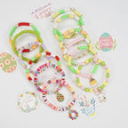Twinfree Bohemia Beaded Bracelet for Women, Polymer Clay Stretch Bracelets - color: color 39