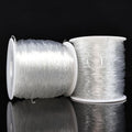 1 mm Stretchy Bracelet String, 2 Rolls Durable Elastic String, Clear Bead Cord for Bracelets, Necklaces, Beading, and Jewelry Making (200 m) - size: 1 mm