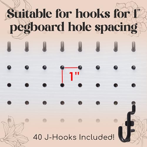 Tapeera Folding Peg Board Display Stand For Vendors 40 Hooks Included - Jewelry Display For Craft Show - Tabletop Pegboard Earring Display For Vendor Event - Bracelet Display Rack For Selling Keychain