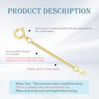 10K Yellow Gold 1"/2"/3" Necklace Extender Chain with Lobster Clasp/Spring Clasp Gold Necklace Extender Bracelet Anklet Extension Chain Necklace Bracelet Extender 10K Gold - size: 3inch, style: style 2