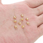 BEADIA 14K Gold Plated Open Crimp Beads 4x6mm 30pcs for Jewelry Making Findings - color: 14K Open Crimp Beads, size: 4x6mm