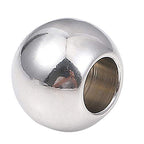 BEADIA Stainless Steel Spacer Beads 10x8mm Round Loose Charm Caps Beads for DIY Jewelry Making 20pcs with 4.5mm Hole - color: 10x8mm 4.5mm