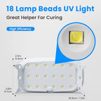 Bsrezn 200g UV Resin Kit with Upgraded Light 18 Beads, Crystal Clear Solar Activated UV Epoxy Resin for Jewelry Making (100g x 2) - size: medium light kit