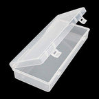 6 Pack Rectangular Clear Plastic Storage Containers Box with Hinged Lid for Beads and Other Small Craft Items (6.1 x 2.56 x 1.18 inch) - size: 6.1 x 2.56 x 1.18 inch